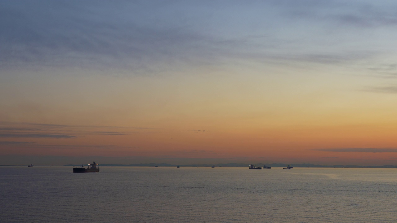 黄昏时东京湾的景色视频素材