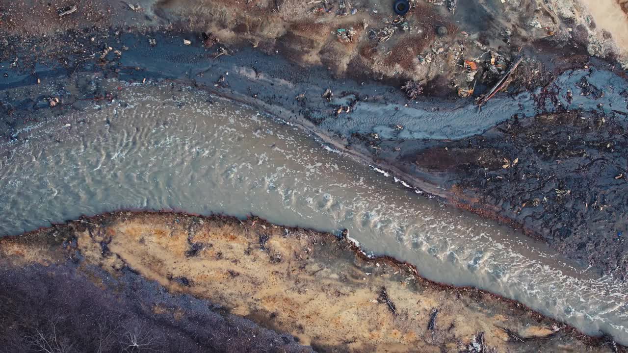 酸性矿山废水视频素材