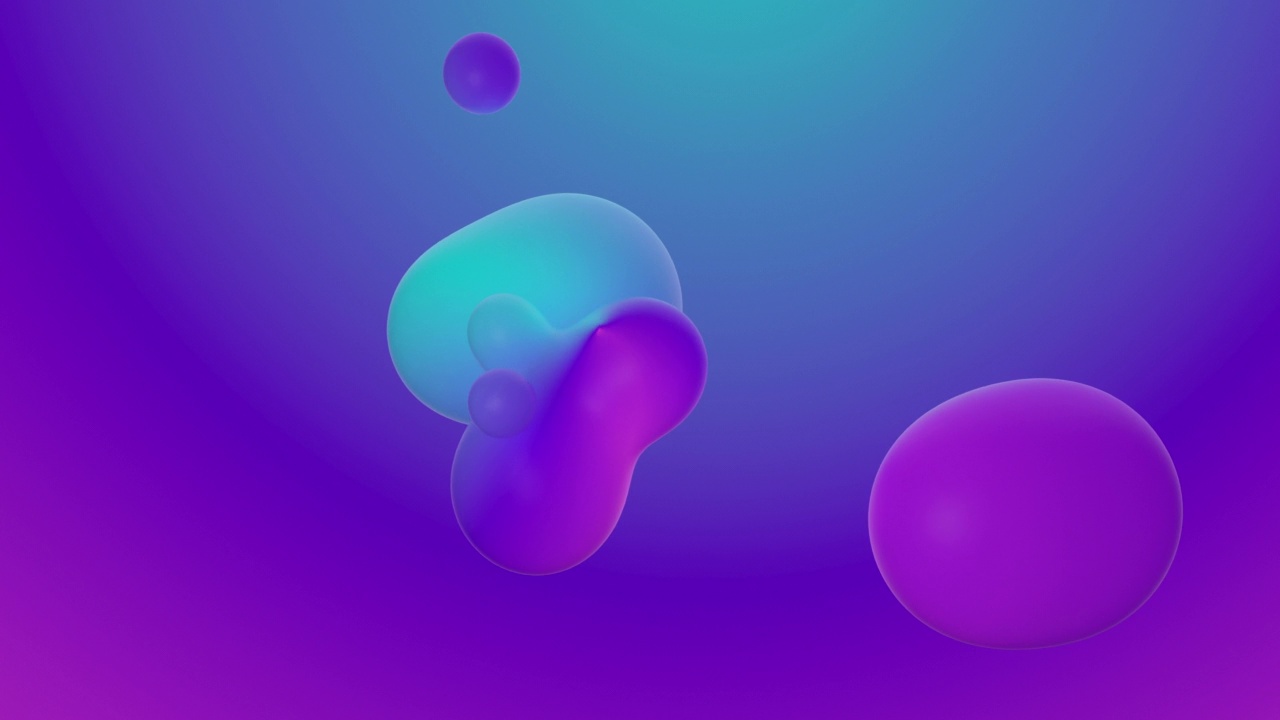 可爱的粉彩彩色3d背景。现代循环动画变形球体视频下载