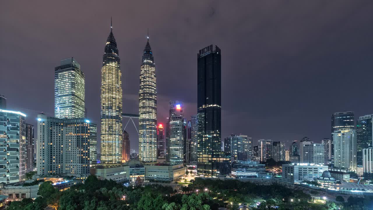吉隆坡城市摩天大楼，吉隆坡，马来西亚视频下载