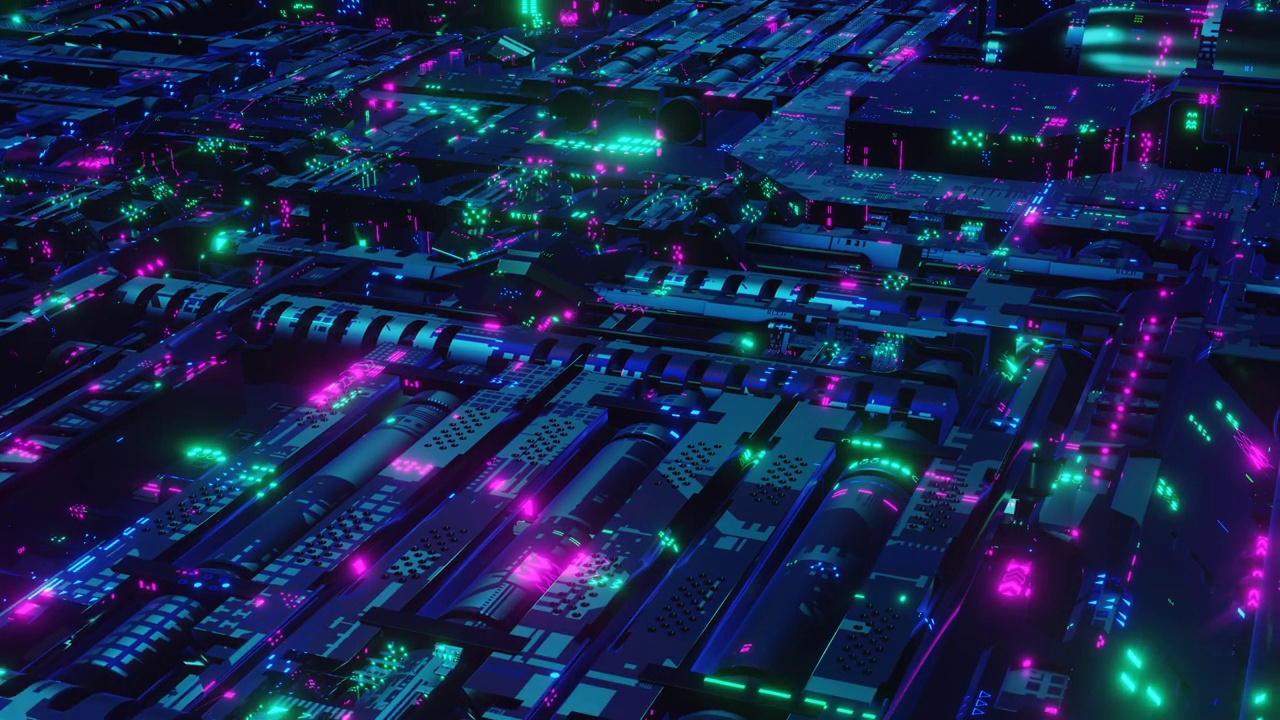 Neon City for resolution无缝动画视频下载