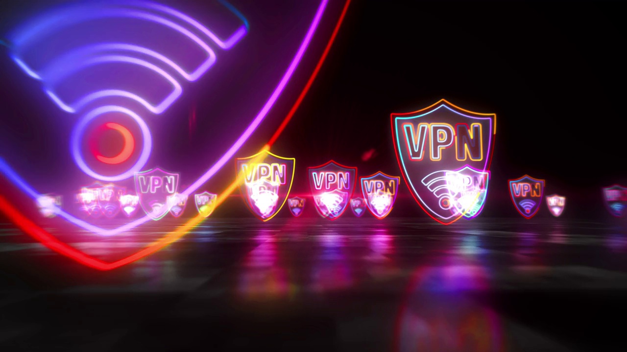 VPN霓虹灯抽象可循环的超空间动画视频下载
