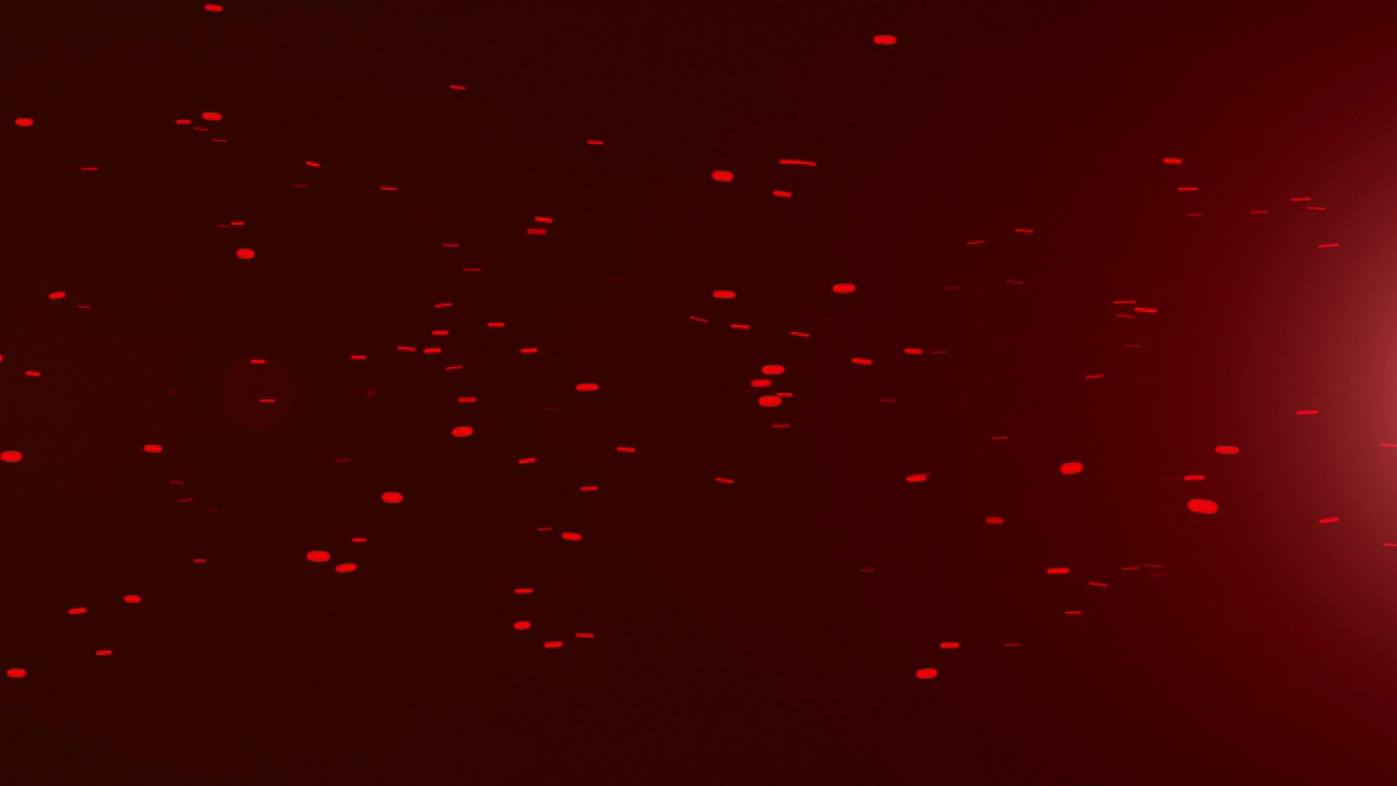 高度详细的动画红色火花产生了一个离屏发射器。视频素材