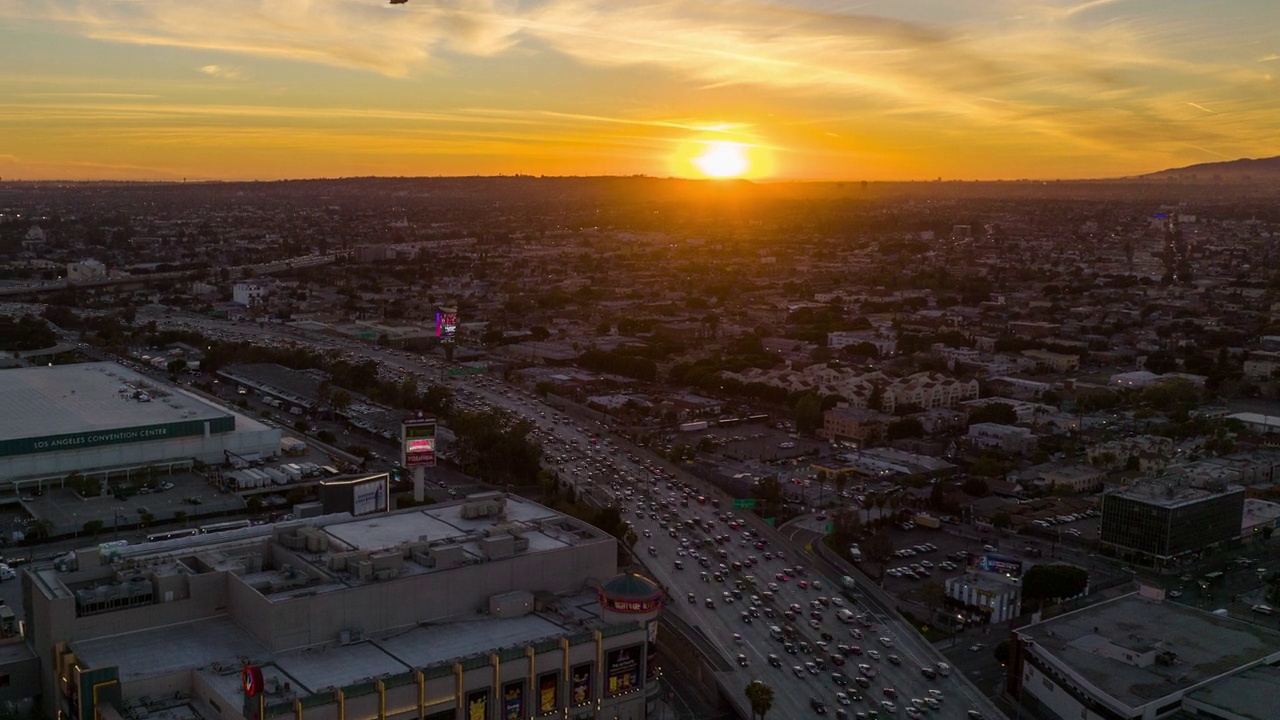 洛杉矶日落的超摄照片视频素材