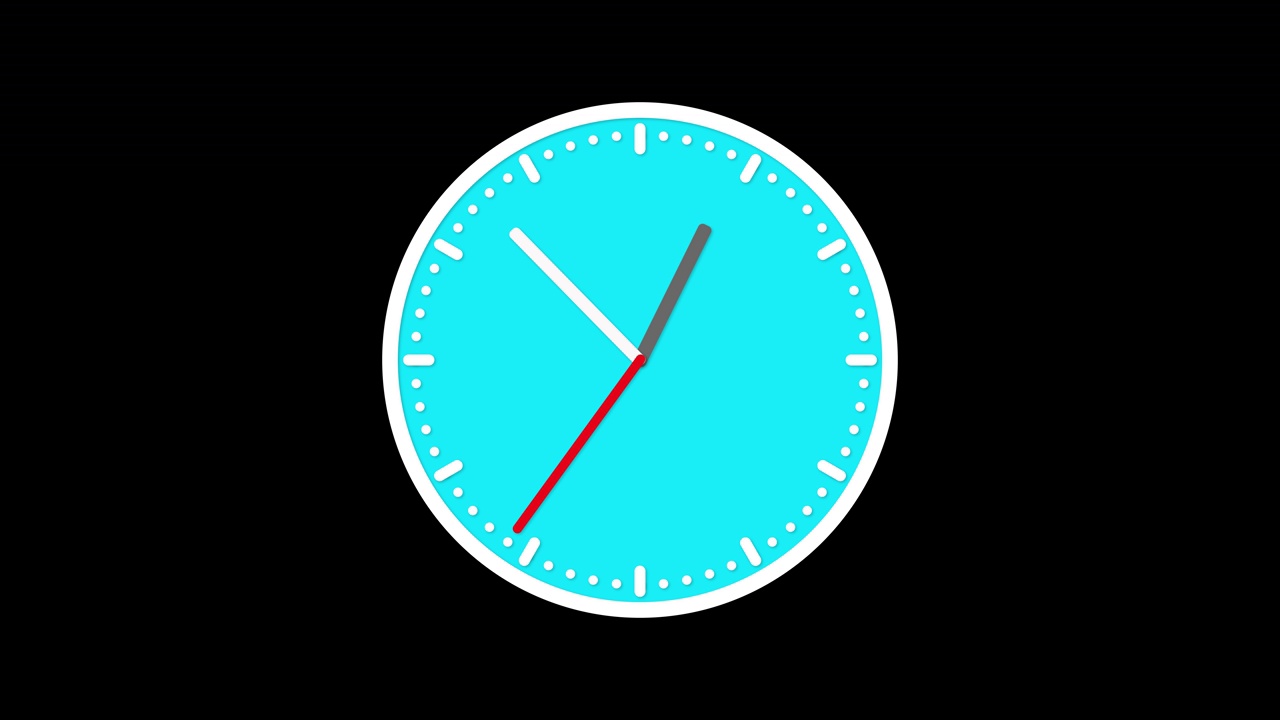 时钟与移动箭头的时间间隔。4 k的视频视频素材
