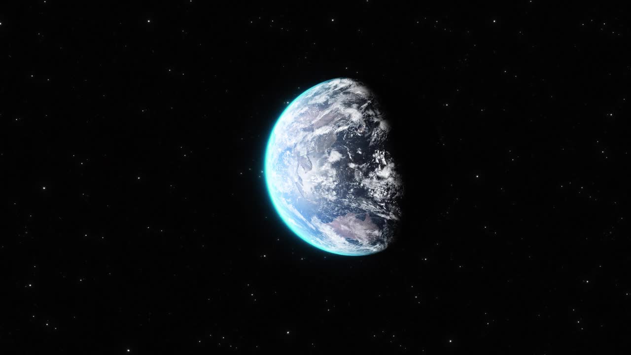 地球在太空中旋转视频下载