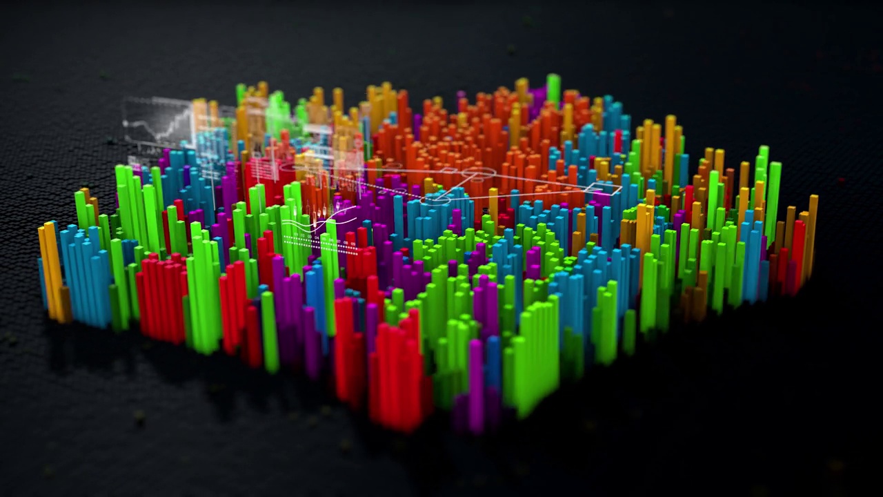 数据分析企业市场3D视频素材