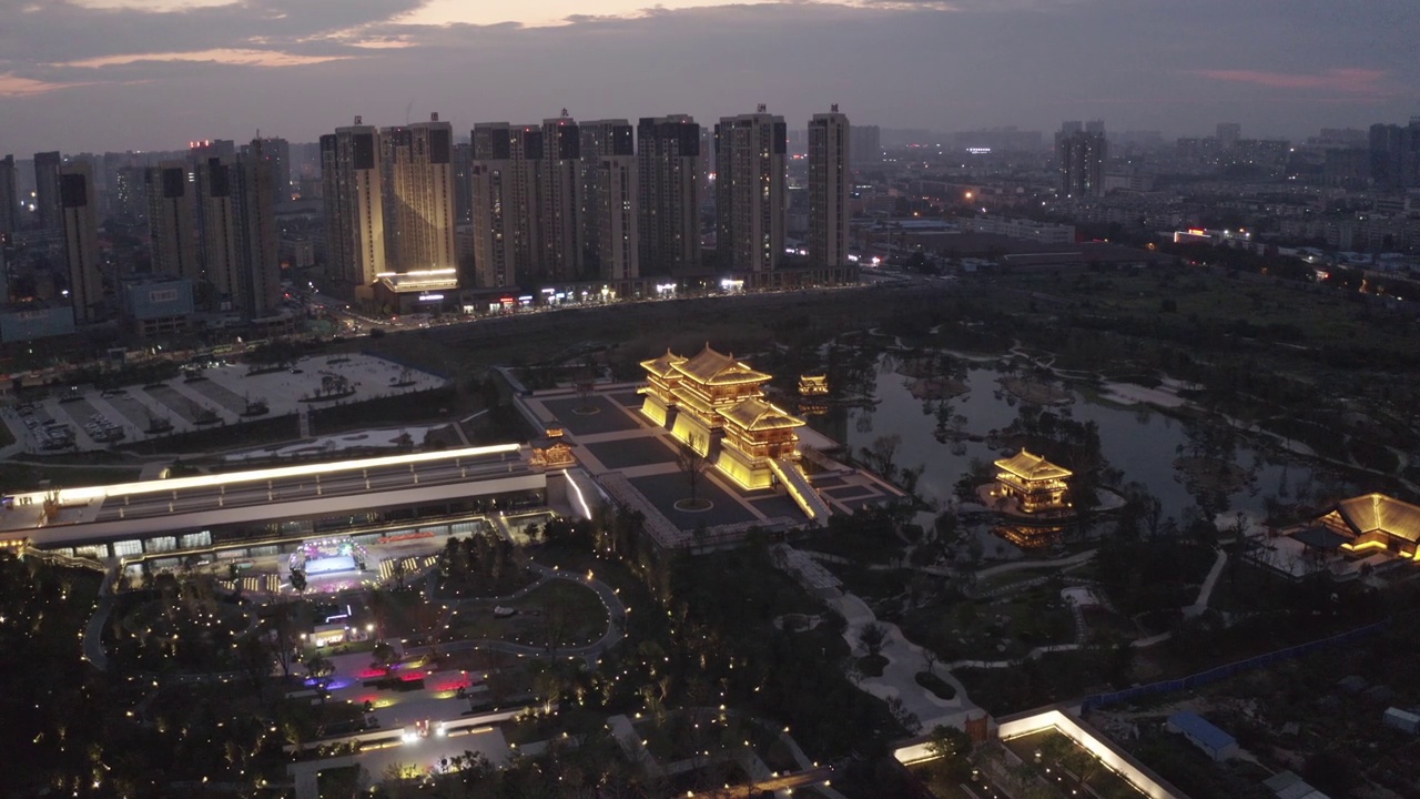 中国的宫殿和现代住宅建筑视频下载