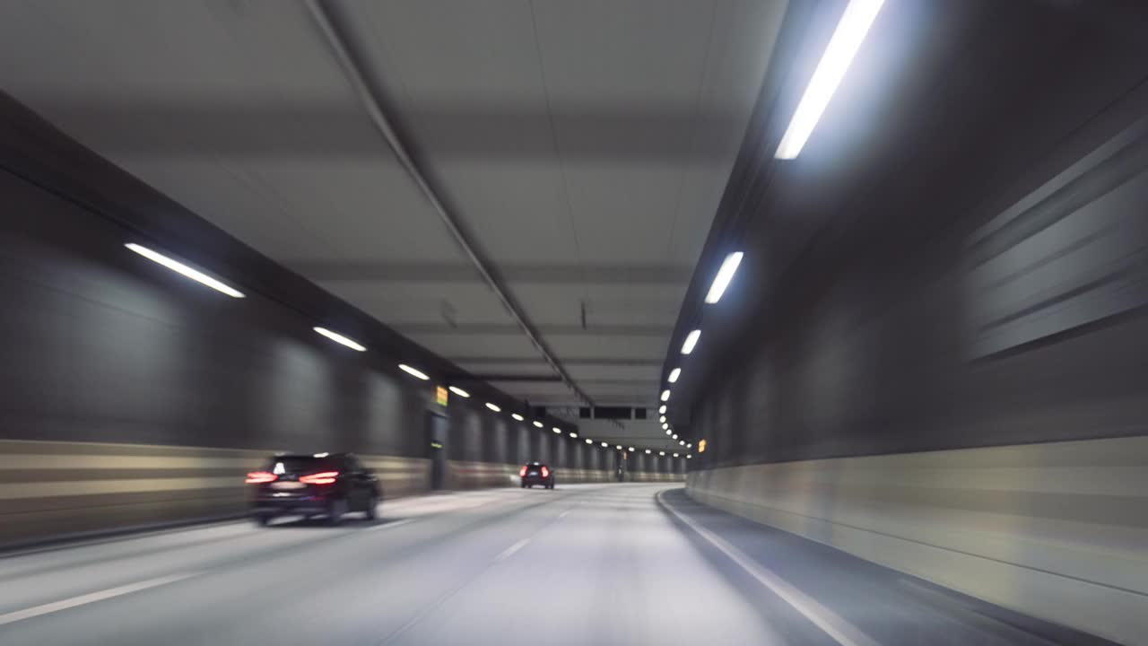 斯德哥尔摩公路延时视频素材