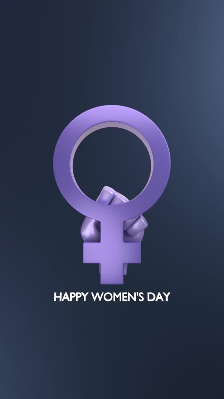 3月8日国际妇女节为性别平等和工人阶级妇女在4K决议视频下载