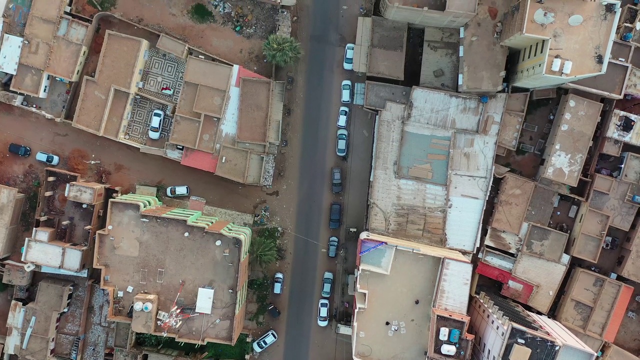 无人机拍摄的街道喀土穆-苏丹，北非视频下载