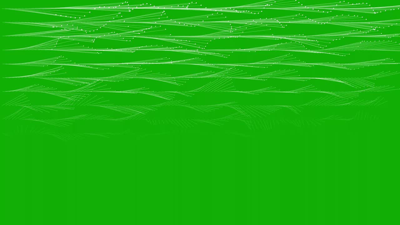数字线波运动图形与绿色屏幕背景视频素材