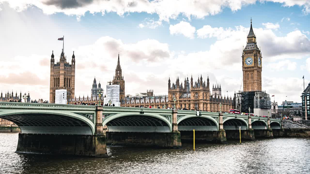 伦敦议会大厦时间流逝视频素材