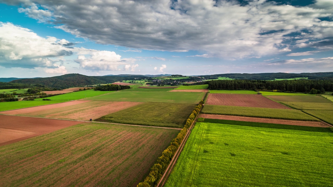 农田在德国-空中拍摄视频下载