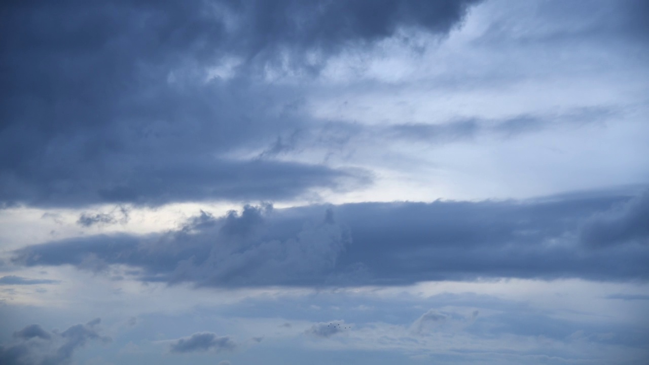 戏剧性的天空与风暴云的时间流逝视频素材