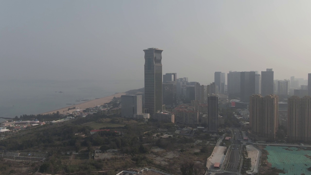 城市空气污染，能见度低视频素材