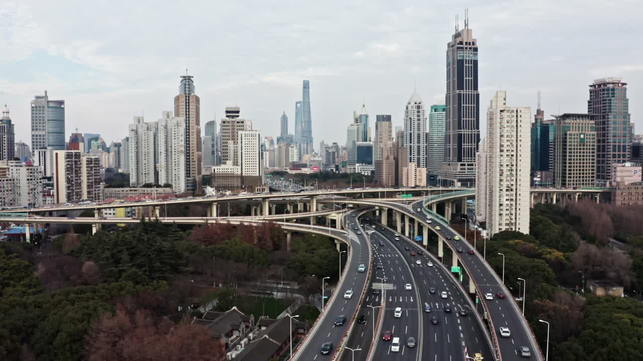 老上海住宅区鸟瞰图视频下载