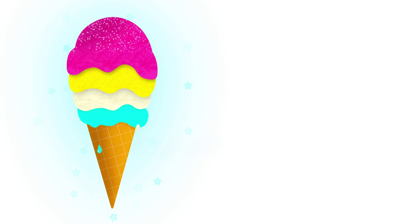 融化的冰淇淋抽象动画视频下载