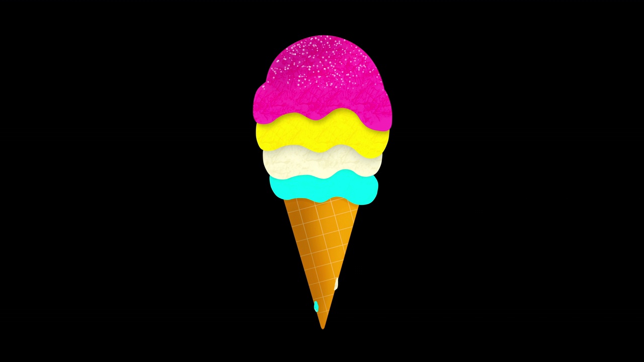 融化的冰淇淋抽象动画视频下载