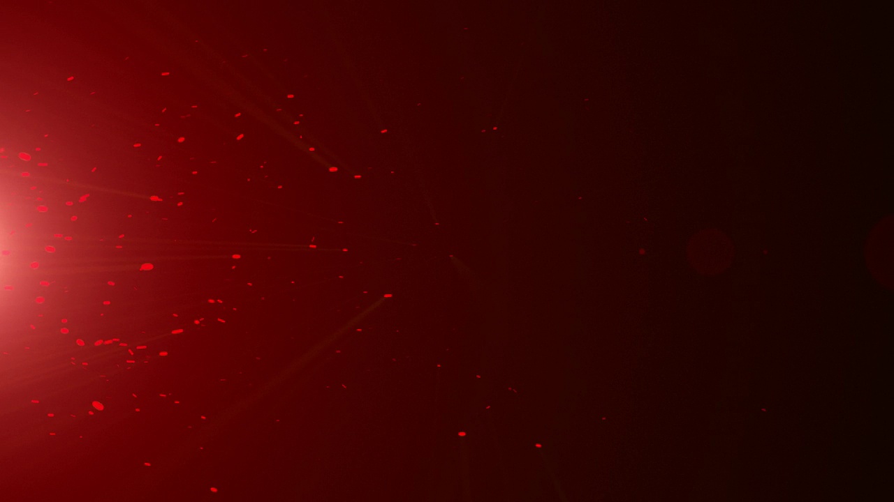 高度详细的动画红色火花产生了一个离屏发射器。视频素材