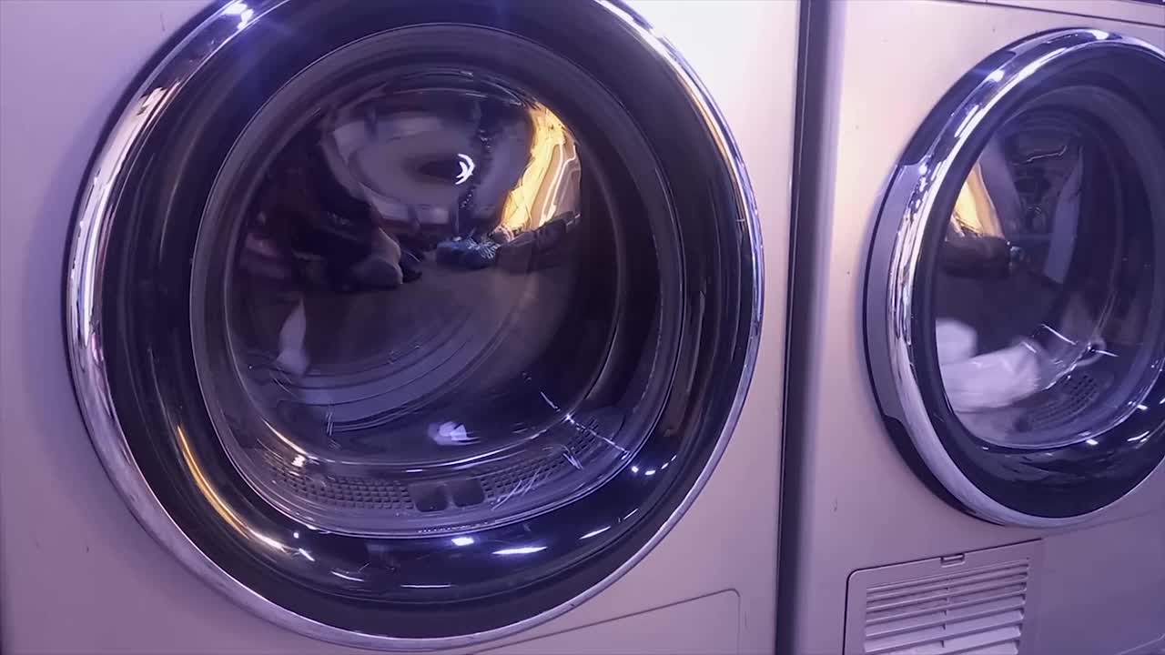洗衣机。视频素材