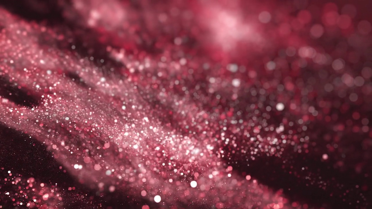 粒子流-无缝循环抽象背景-红色，散景视频素材