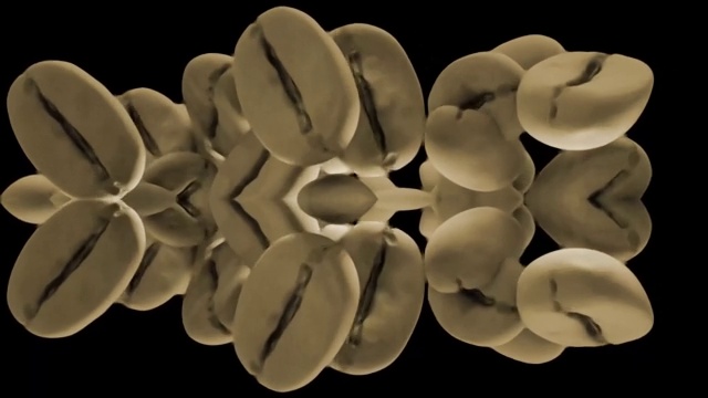 数字渲染抽象咖啡豆背景视频下载