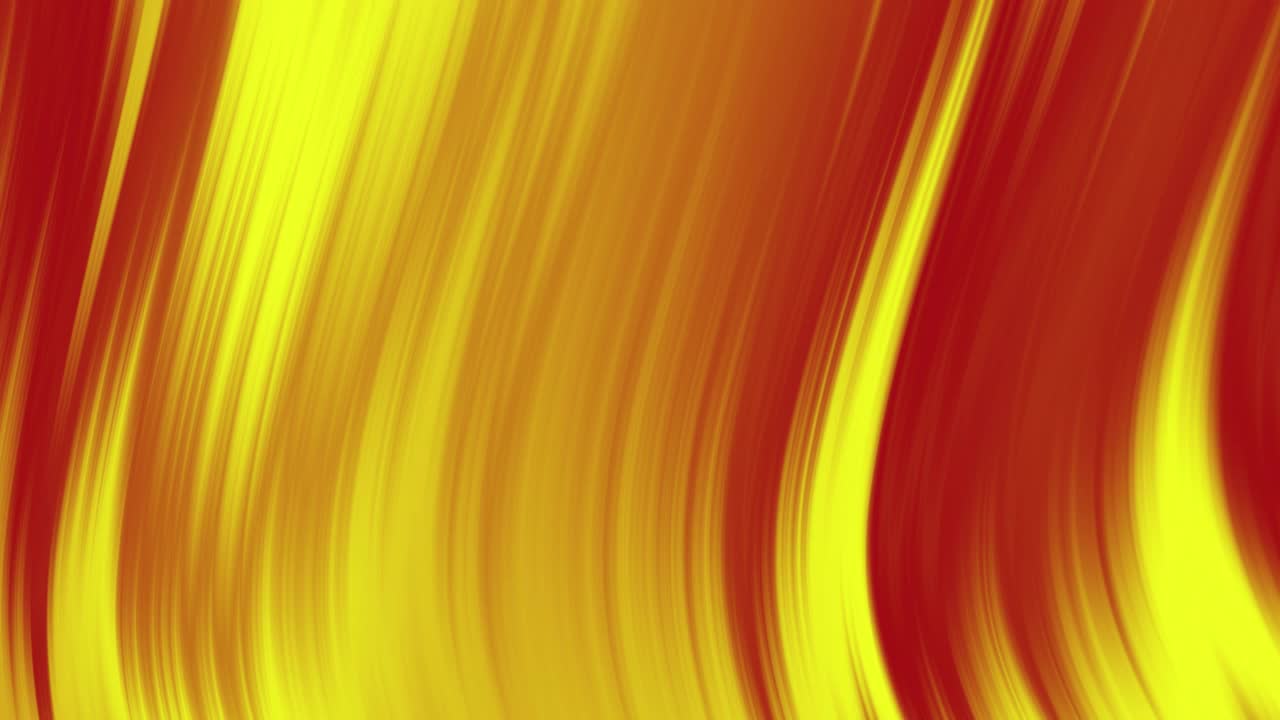 流体充满活力的梯度素材。移动的4k黄色红色动画与平滑的运动，在帧摇摆到一边的复制空间。背景概念视频素材