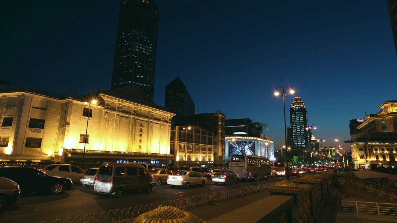 天津夜市建设视频素材