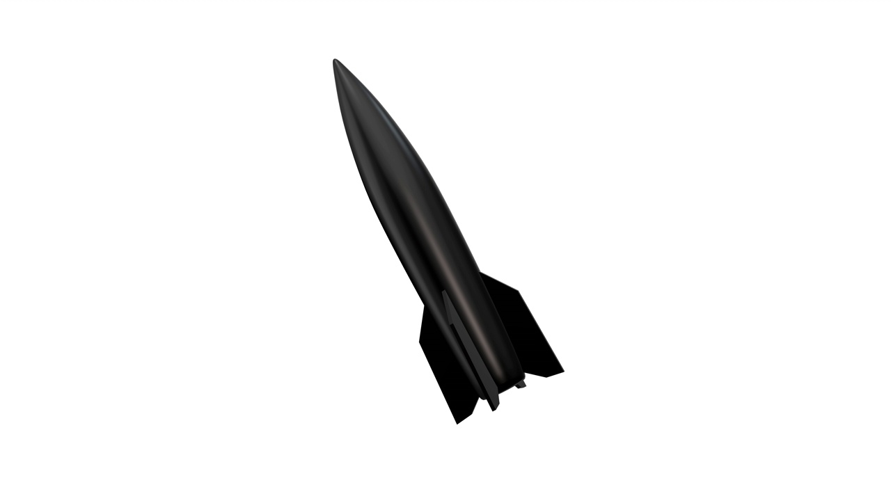 坠落和旋转的黑色空气炸弹孤立在白色背景上。视频素材
