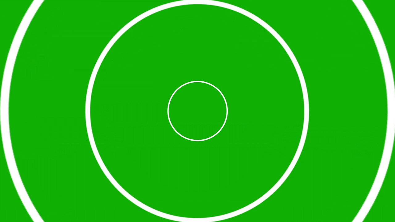 增长的白色圆圈运动图形与绿色屏幕背景视频下载
