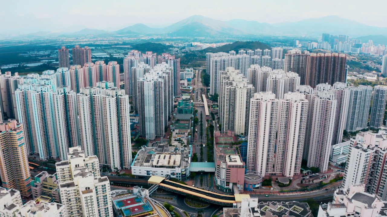 香港公共屋村的无人机图片视频下载