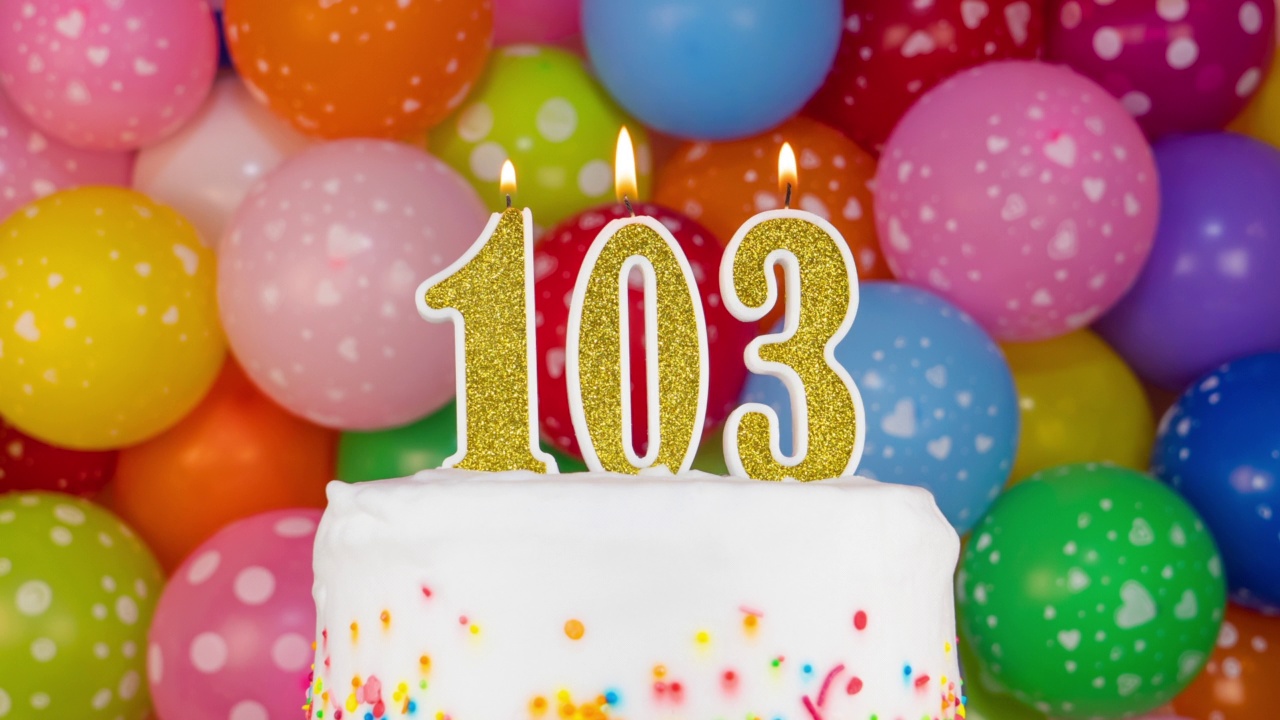 庆祝蛋糕上的蜡烛号码视频素材