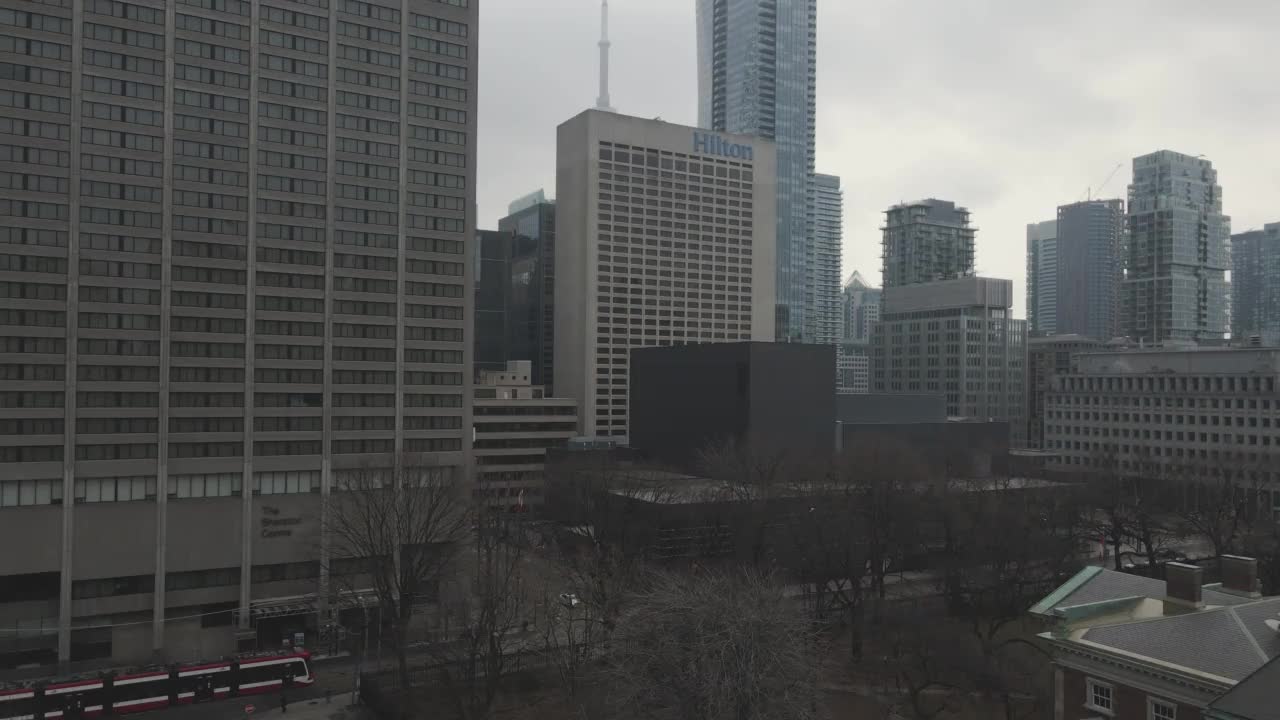 鸟瞰多伦多市中心视频下载