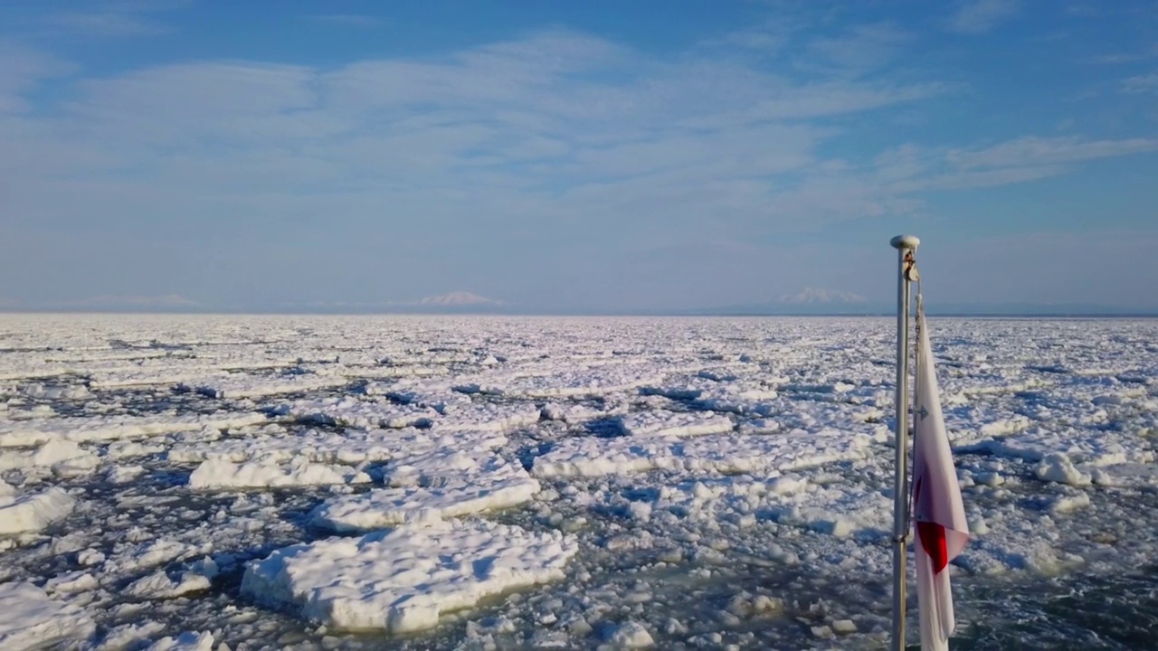 浮冰观光船视频素材