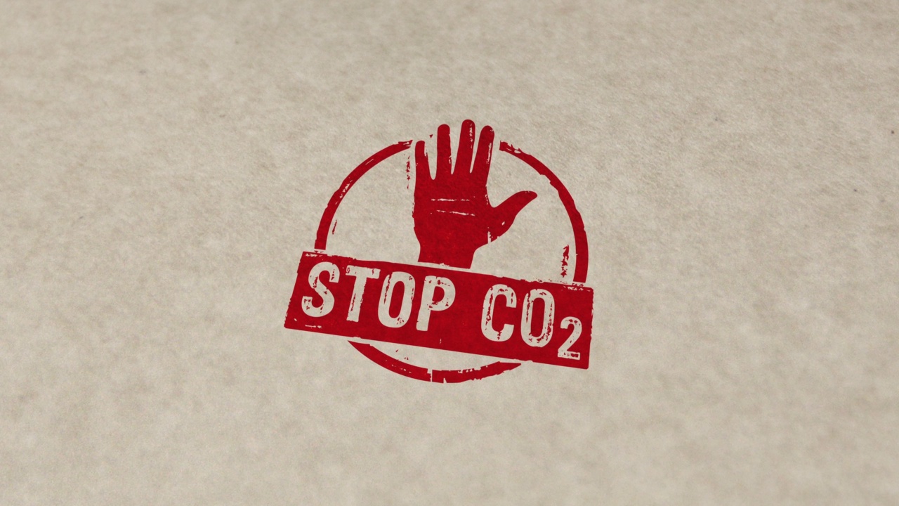 停止CO2和碳中性印花和印花动画视频下载