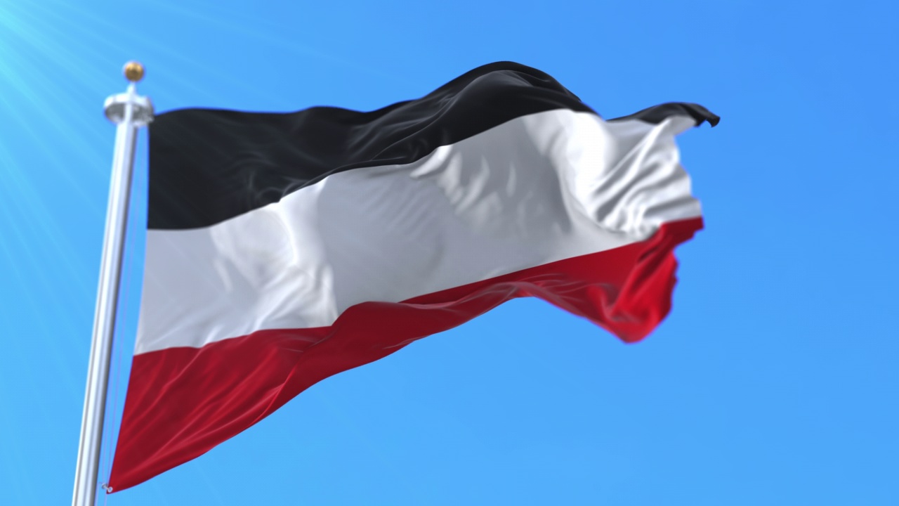 德意志帝国的旗帜。循环视频下载