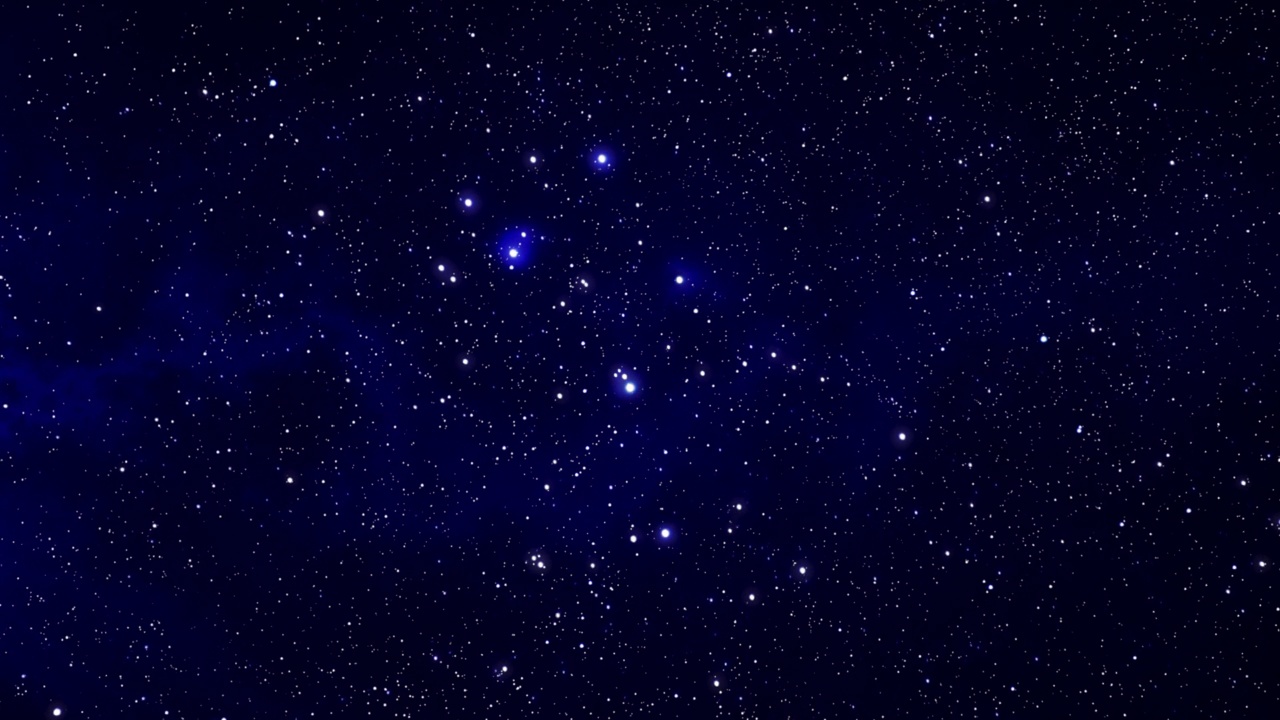 闪烁的银河系昴宿星团和星空。视频下载