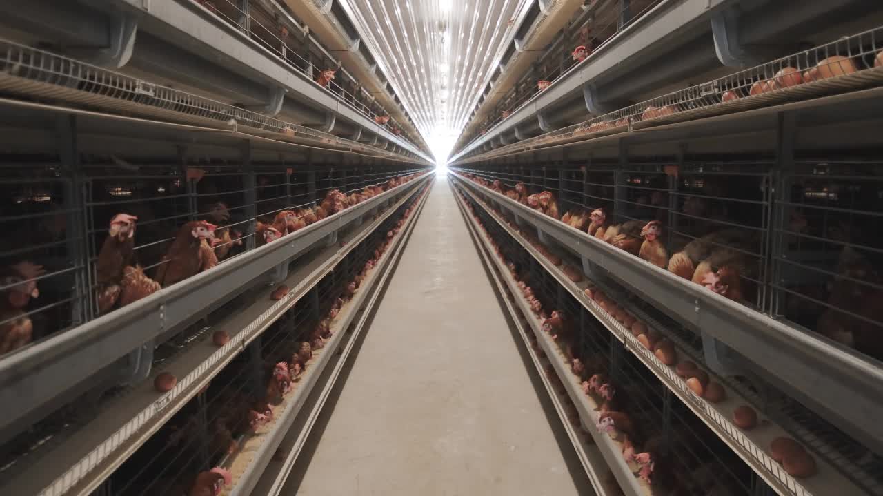 家禽农场里的下蛋鸡视频下载