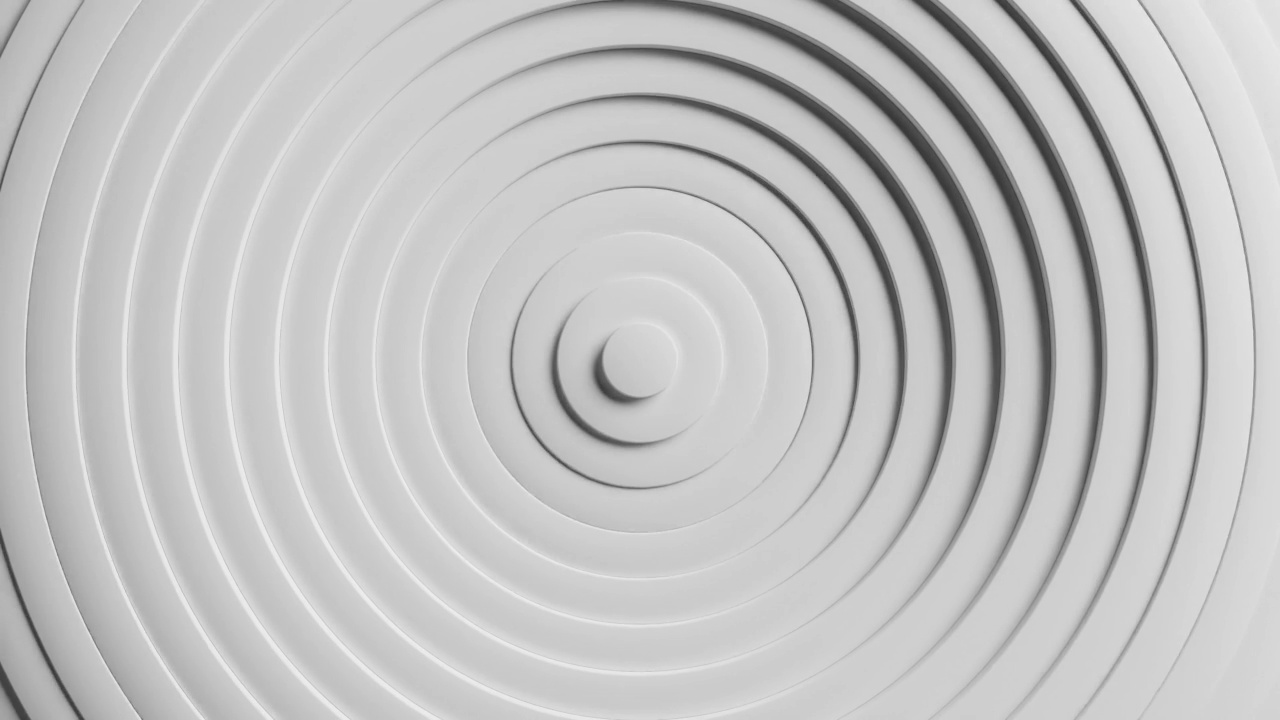 3D白圈模式无缝循环。连锁反应。抽象背景。4 k视频下载