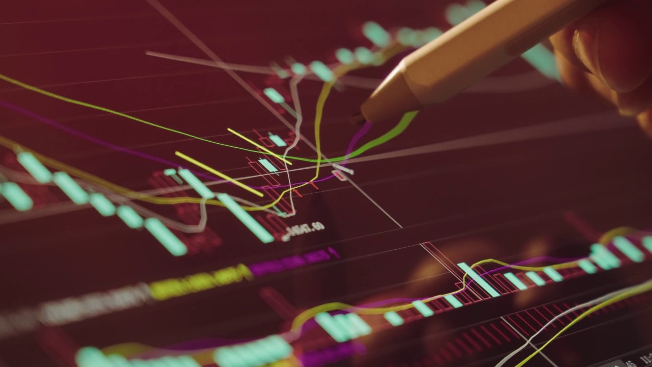 股票市场金融增长图表视频素材