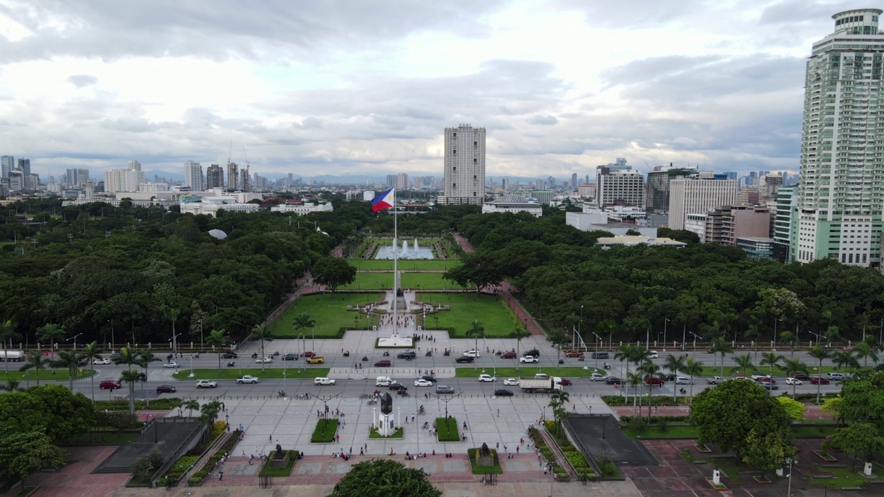 菲律宾马尼拉的空中Rizal公园视频下载