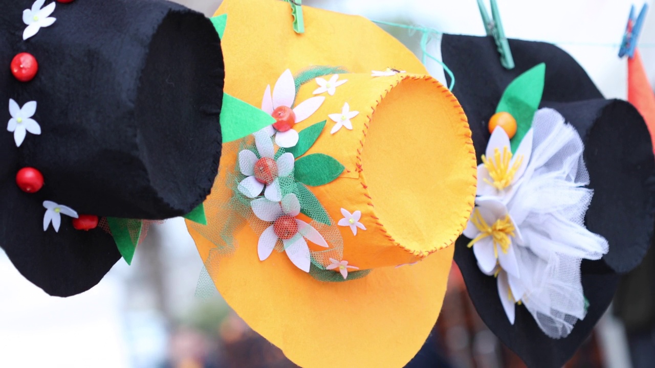 阿达纳市四月传统的香橙花狂欢节视频下载