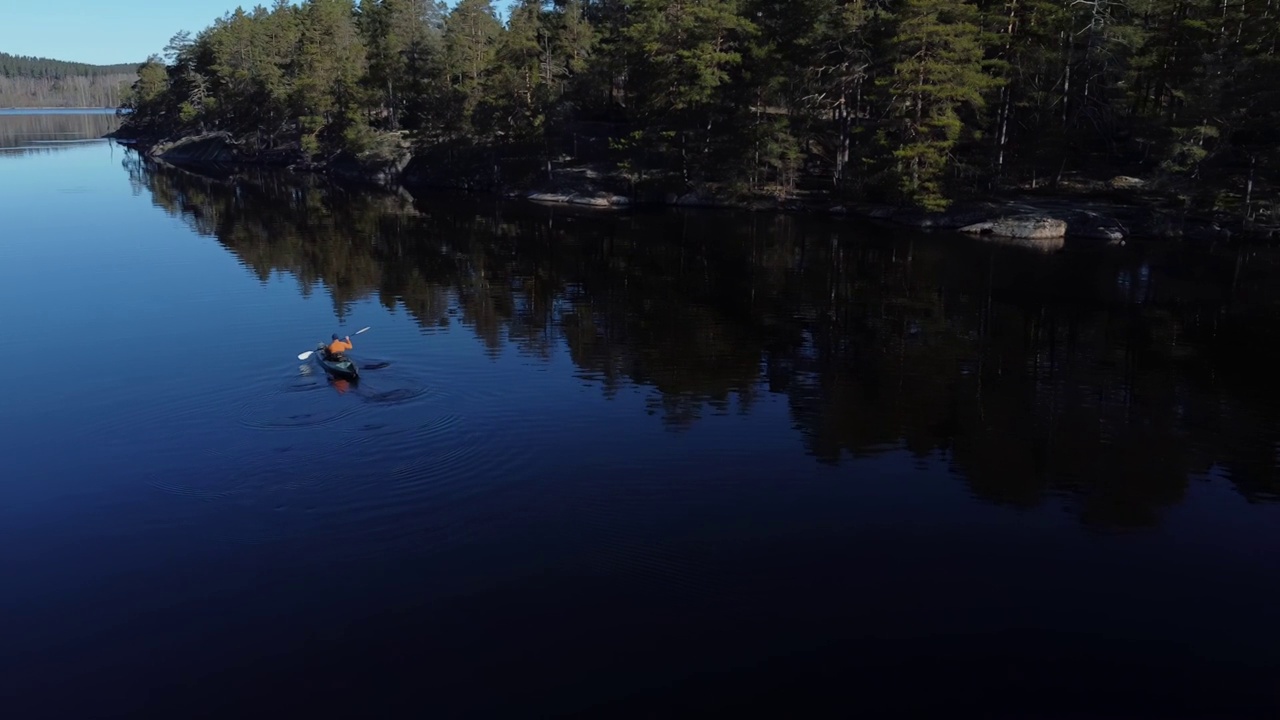 划艇(无人机视图)视频素材