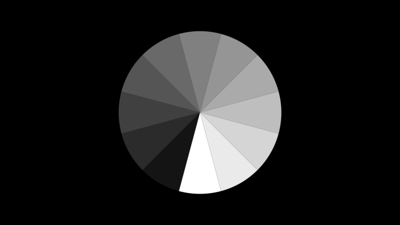 白色的块图标的动画，被安排在彼此周围的黑色背景上的一个圆圈。加载进度指示器。无缝循环。视频动画背景。视频下载