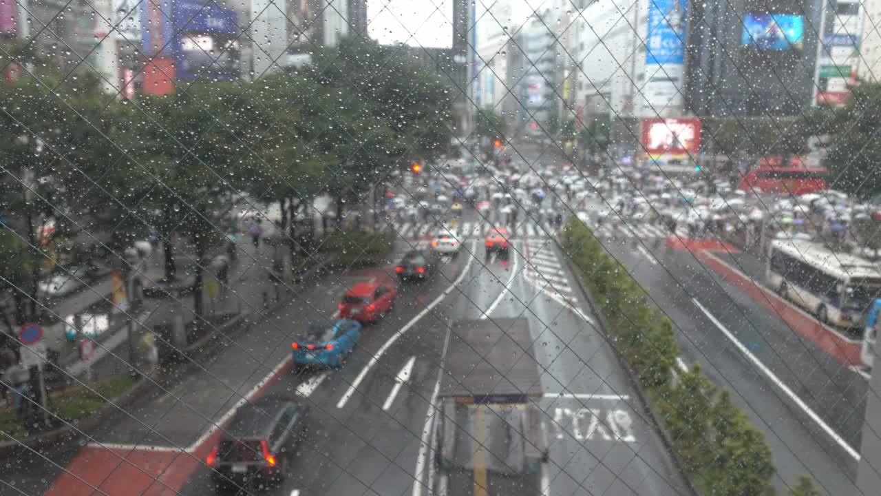 在涩谷拍摄过马路的行人视频下载