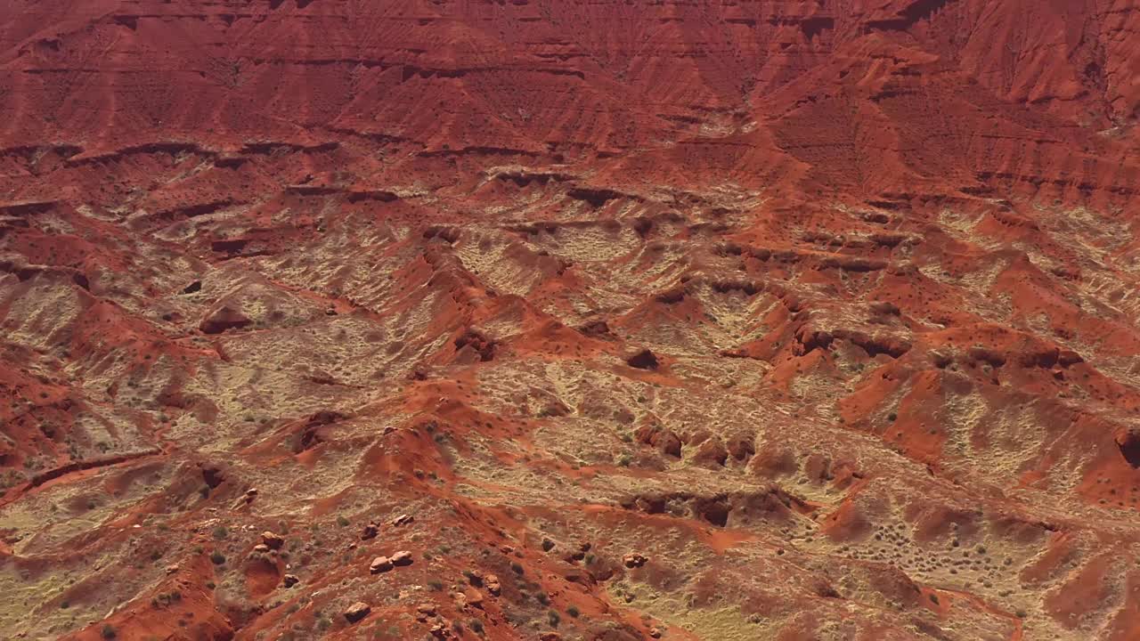 犹他州壮观地形的鸟瞰图视频下载