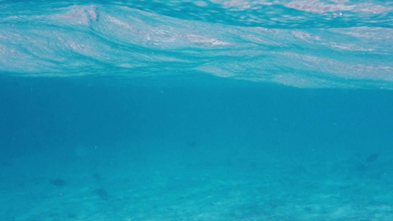 海面水下视图。马尔代夫清澈的海水视频素材