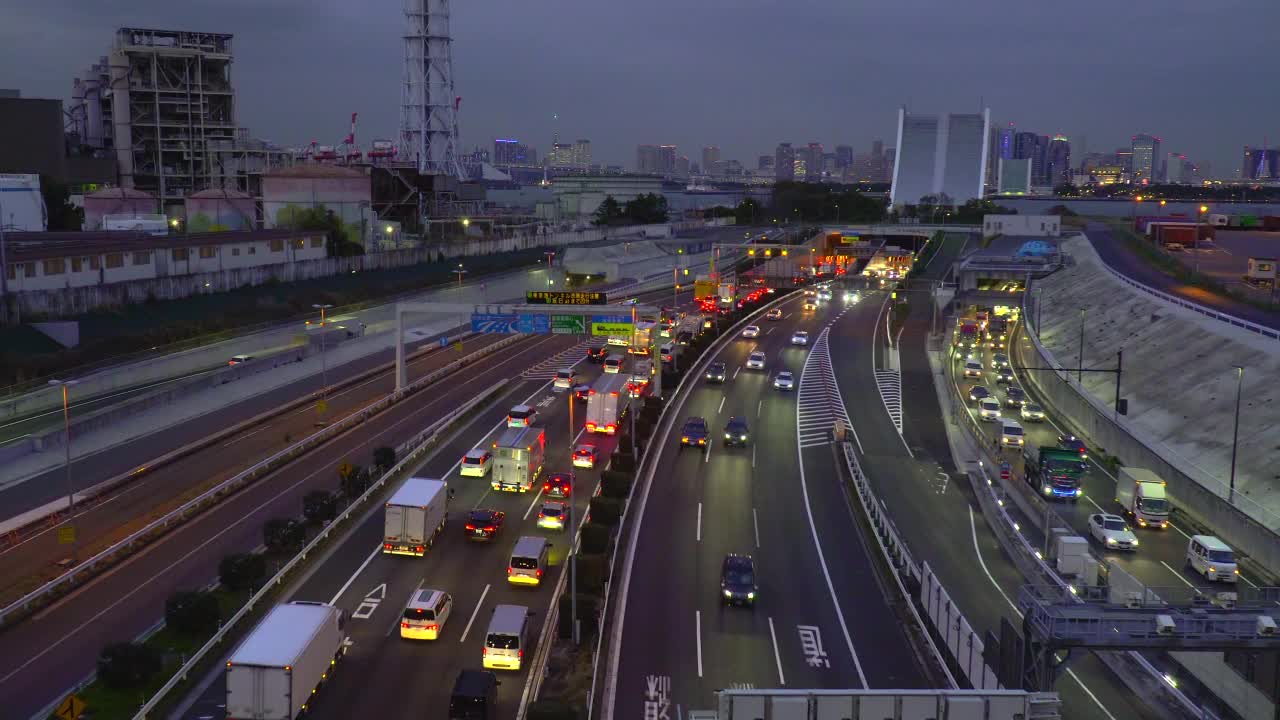 东京的高速公路。视频素材
