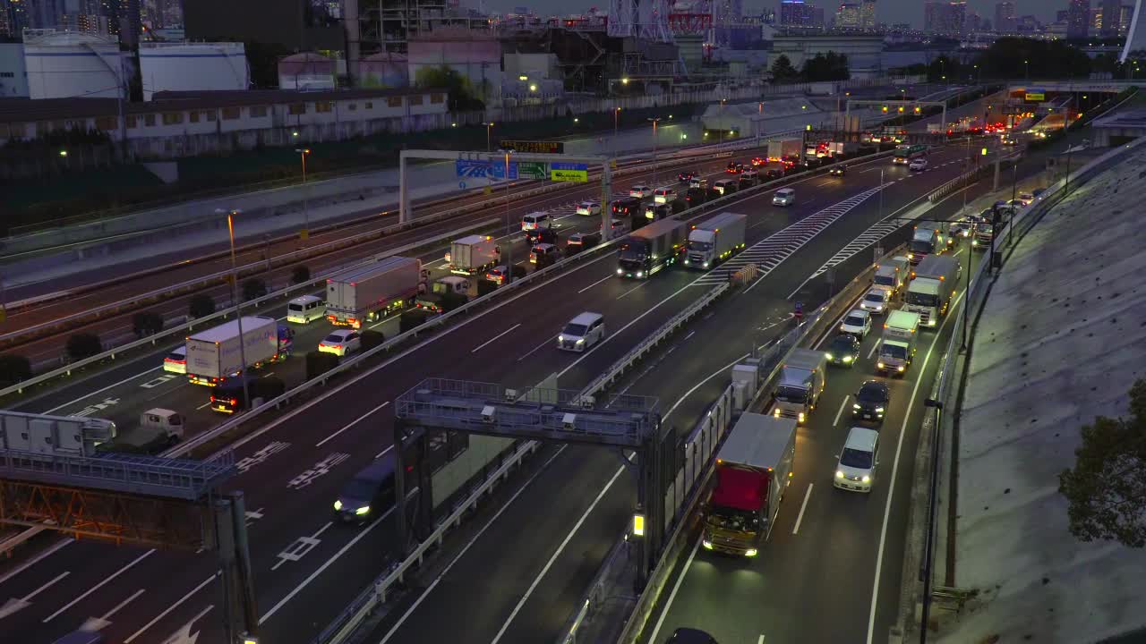 东京的高速公路。视频素材